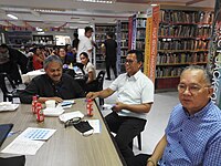 Ramon Olano with City Mayor Nelson Legacion and City Councilor Jose Perez