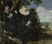 Pareja de esposos - Óleo sobre lienzo, 140 x 166,5 cm, Rijksmuseum, Ámsterdam.