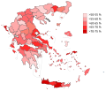 map of "No (OXI)" votes