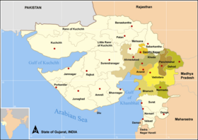 Localisation de District de Narmadaનર્મદા જિલ્લો