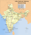 Mappa stradale dell'India