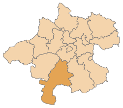 Lage des Bezirks Gmunden im Bundesland Oberösterreich (anklickbare Karte)