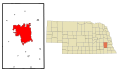Location in Nebraska and Lancaster County