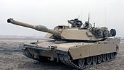 American M1 Abrams main battle tank