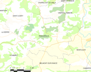Poziția localității Rebourguil