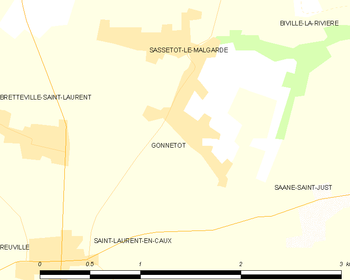 Detailkaart van de gemeente