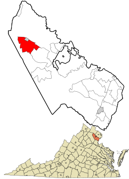 Location in Prince William County and Virginia