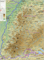 Topographical map of the Black Forest