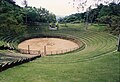 Bullfighting (Tōgyū) arena. Okinawa is the home of a form of bullfighting sometimes compared to sumo