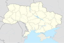 Соледар на карти Украјине