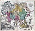 Un mapa alemán de 1730 realizado por Johann Christoph Homann tiene un límite similar al mostrado por Moll, pero siguiendo toda la longitud de la curva de Samara y luego atravesando el Irtysh directamente, colocando el Tobol y Tobolsk en Asia.