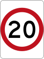 (R4-1) 20 km/h Speed Limit