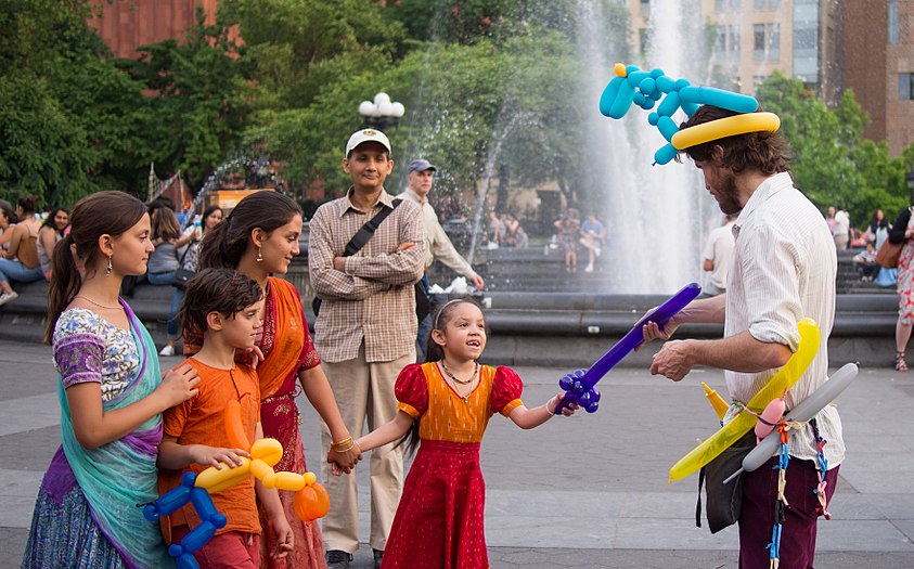 Balloon animal guy in Washington Square Park