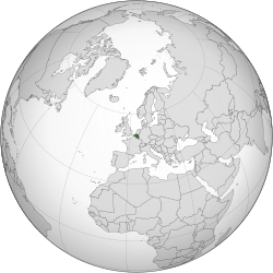 Belgium (orthographic projection)