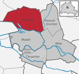 Расположение района в округе Митте