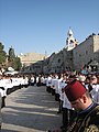 Katholieke processie in Bethlehem