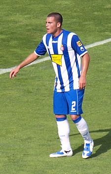 O futbolista catalán Javier Chica, en una imachen de 2009