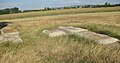 Slabs outside the church showing position of 9th-10th century graves.