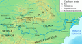 Map of the Dacian wars 101-102 and 105-106 AD