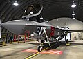 An F-35I Adir of 140 Squadron "Golden Eagle" (see eagle symbol) in its shelter