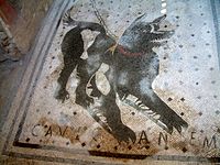 Мозаики «Остерегайтесь собаки»[англ.]* были популярным мотивом для порогов римских вилл
