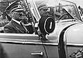 Hitler drives past in September 1939 in Poland at jubilant soldiers
