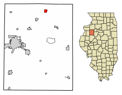 Location of Altona in Knox County, Illinois.