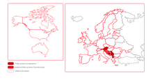 Mapa poslovanja kompanije Telekom Srbija po zemljama - 2023.