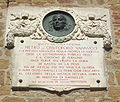 Plaque commémorative sur la maison natale du Pérugin.