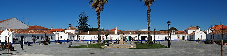 Main square of Porto Covo, Portugal