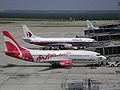 Boeing 737 à l'aéroport international de Kuala Lumpur.