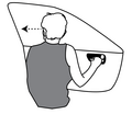 Image 26The Dutch Reach - Use far hand on handle when opening to avoid dooring cyclists or injuries to exiting drivers and passengers. (from Road traffic safety)