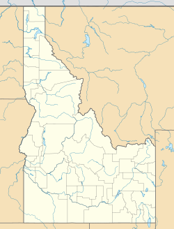 Map showing the location of Central Idaho Dark Sky Reserve