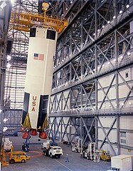 В здании вертикальной сборки, миссия Аполлон-8.
