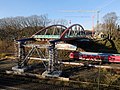 Bau der Brücke für die Buselohstraße über die Bergisch-Märkische Strecke, die Rheinische Bahn und die S-Bahn-Strecke Bochum-Dortmund