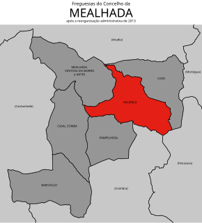 Localização no município de Mealhada