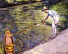 Gustave Caillebotte, Canotier ramenant sa périssoire, 1878