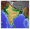 India topográfiai térképe