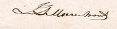 Signature de Jacques-Antoine Moerenhout