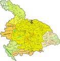 mapa Uhorska a ovládaných časti krajín Matejom Korvínom