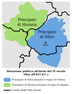 Principato di Nitra - Localizzazione