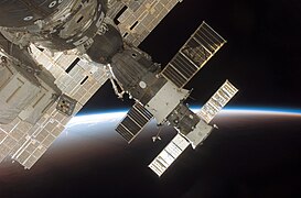 Soyuz TMA-9 with Progress 22 docked at ISS