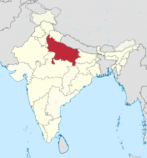 Уттар-Прадеш на карте