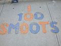 The 100-Smoot mark on the Harvard Bridge