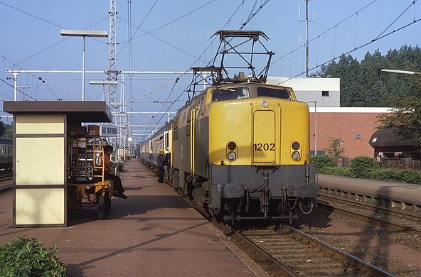 Bad Bentheim NS 1202 from Denmark to the Netherlands in June 1986 saw a total of 9 locomotives, 21.06.86