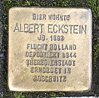 Stumbling Stone (Stolperstein) for Albert Eckstein. Moltkestraße 53, Düsseldorf