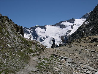 Die Birnlücke mit dem Krimmler Kees im Hintergrund