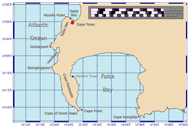 Mapa da região do Cabo da Boa Esperança