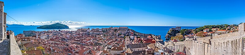 Panorama av Old town Dubrovnik