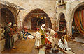 Thợ cắt tóc tại Souk của Enrique Simonet, 1897